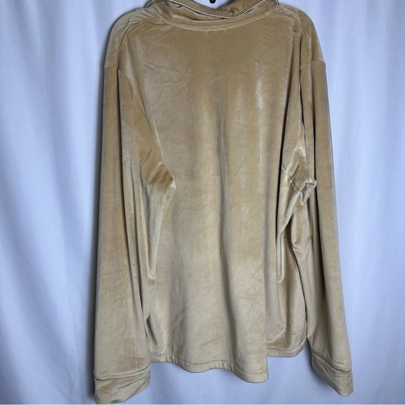 SKIMS Velour Long Sleeve Sleep Shirt Honey Medium NWT Soft Lounge Pajama Top - Picture 7 of 13